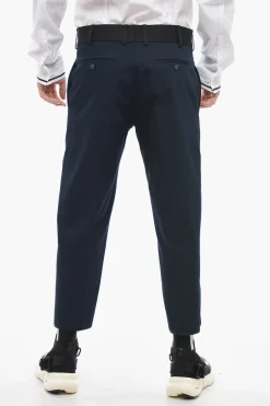 Pantaloni TOM Slim Fit con Bordi a Contrasto e Bottoni alla Caviglia>Neil Barrett Clearance