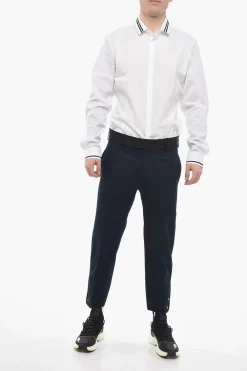 Pantaloni TOM Slim Fit con Bordi a Contrasto e Bottoni alla Caviglia></noscript>Neil Barrett Clearance