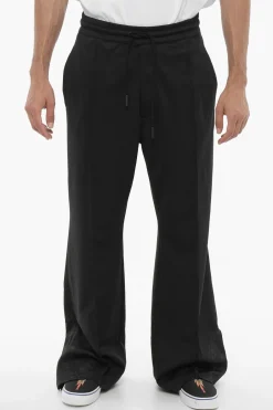 Pantaloni Track a Gamba Larga con Elastico In Vita>Marcelo Burlon New