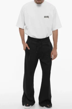 Pantaloni Track a Gamba Larga con Elastico In Vita></noscript>Marcelo Burlon New