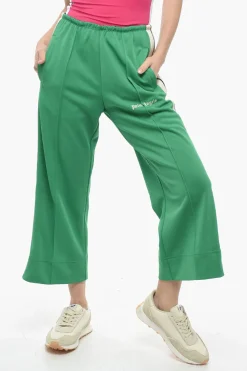 Pantaloni Track Svasati con Bande Laterali a Contrasto>Palm Angels Outlet