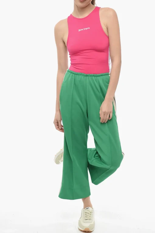 Pantaloni Track Svasati con Bande Laterali a Contrasto>Palm Angels Outlet