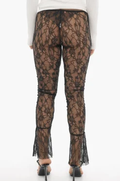 Sale Pantaloni Trasparenti in Pizzo Macrame' Donna Pantaloni