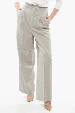 Pantaloni Wide a Vita Alta>Ami Alexandre Mattiussi Outlet