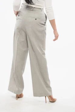 Pantaloni Wide a Vita Alta>Ami Alexandre Mattiussi Outlet