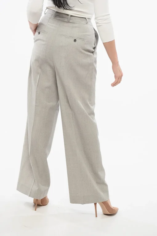 Pantaloni Wide a Vita Alta>Ami Alexandre Mattiussi Outlet