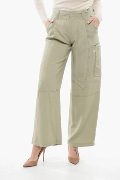 Pantaloni Wide con Pieghe>Ami Alexandre Mattiussi New