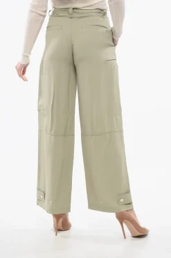 Pantaloni Wide con Pieghe>Ami Alexandre Mattiussi New