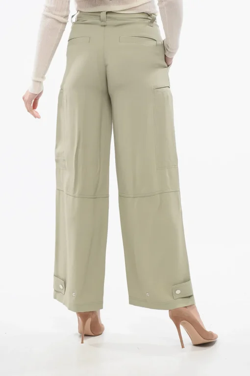 Pantaloni Wide con Pieghe>Ami Alexandre Mattiussi New