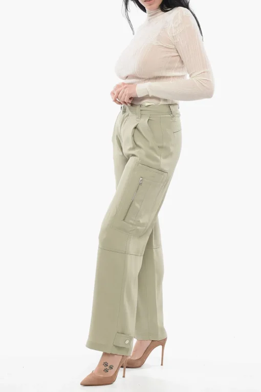Pantaloni Wide con Pieghe>Ami Alexandre Mattiussi New