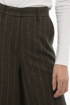 Pantaloni Wide in Misto Lana Gessati></noscript>Remain Sale