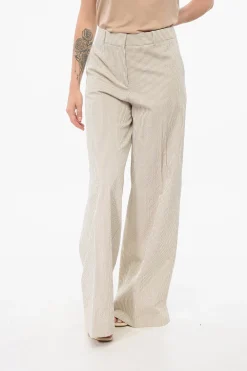 Pantaloni Wide Leg a Righe>QL2 Fashion
