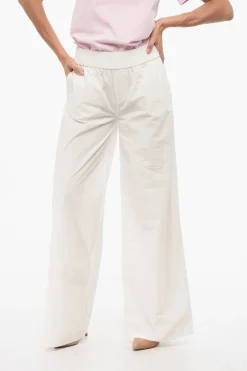 Pantaloni Wide Leg con Logo Patch>Dsquared2 Clearance