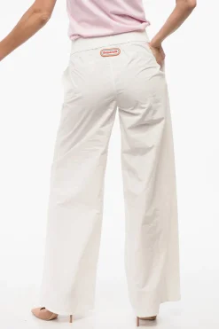 Pantaloni Wide Leg con Logo Patch>Dsquared2 Clearance