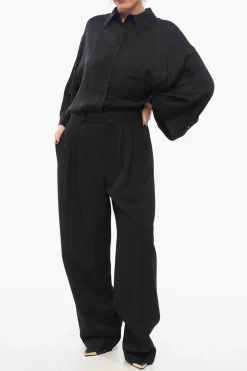 Pantaloni Wide Leg con Pince>The Row Discount