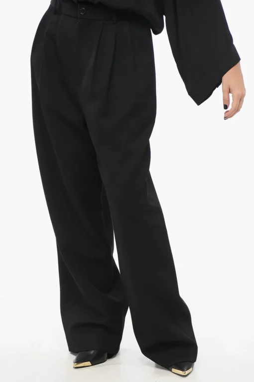 Pantaloni Wide Leg con Pince>The Row Discount