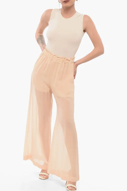 Pantaloni Wide Leg in Chiffon>Sleep no More Best