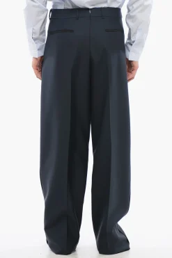 Pantaloni Wide Leg in Lana con Pince Frontali></noscript>Dior Hot
