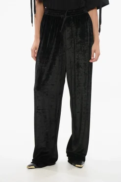 Pantaloni Wide Leg in Velluto>Balenciaga Outlet