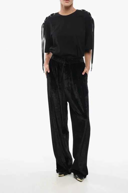 Pantaloni Wide Leg in Velluto>Balenciaga Outlet