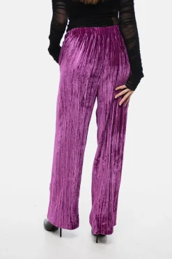 Pantaloni Wide-Leg in Velluto Riccio>Sleep no More Hot