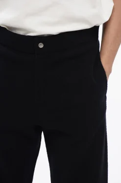 Outlet Pantaoni In Lana Con Zip Alle Caviglie Uomo Pantaloni