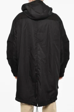 Online Parka Imbottito Con Cappuccio E Stampa Logo Uomo Cappotti E Trench