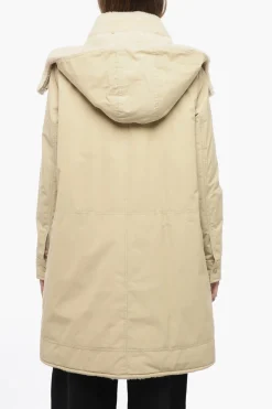 New Parka Imbottito in Pile-Borg con Dettaglio Gancio Donna Cappotti E Trench