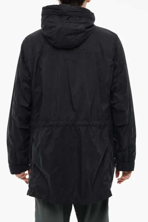 Best Parka in Nylon con Cappuccio Uomo Cappotti E Trench