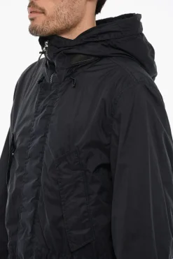 Best Parka in Nylon con Cappuccio Uomo Cappotti E Trench