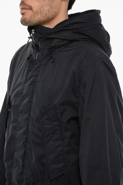 Best Parka in Nylon con Cappuccio Uomo Cappotti E Trench