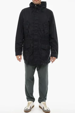 Best Parka in Nylon con Cappuccio Uomo Cappotti E Trench