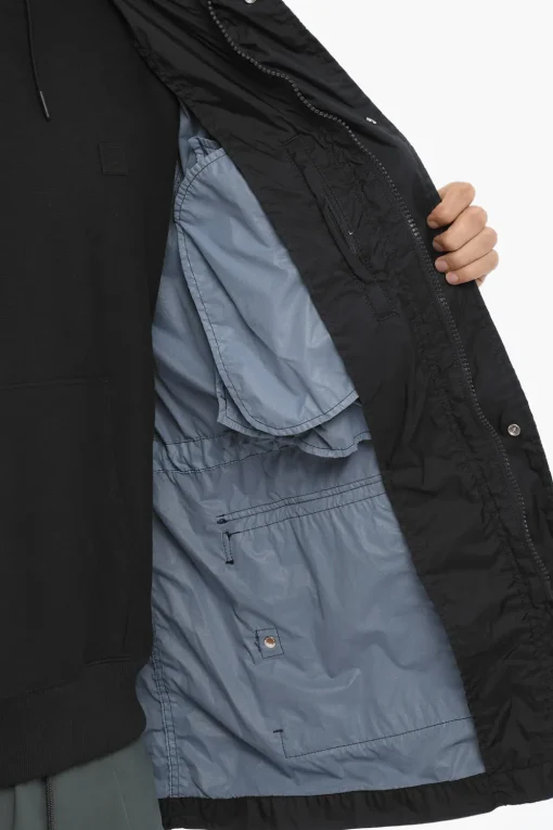 Best Parka in Nylon con Cappuccio Uomo Cappotti E Trench