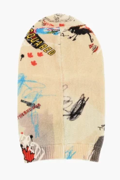 Passamontagna STREET ART In Lana Ricamato>Dsquared2 New