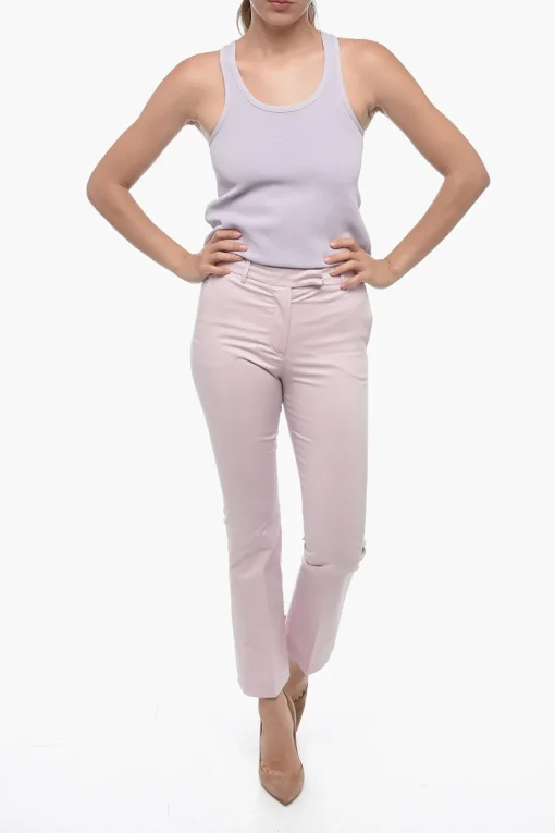 Outlet Pataloni Cropped Fit NELLIE con Fondo Bootcut Donna Pantaloni