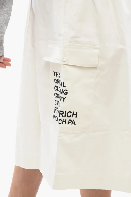 PENN-RICH Gonna Midi in Misto Cotone con Tasche Utility>Woolrich Best