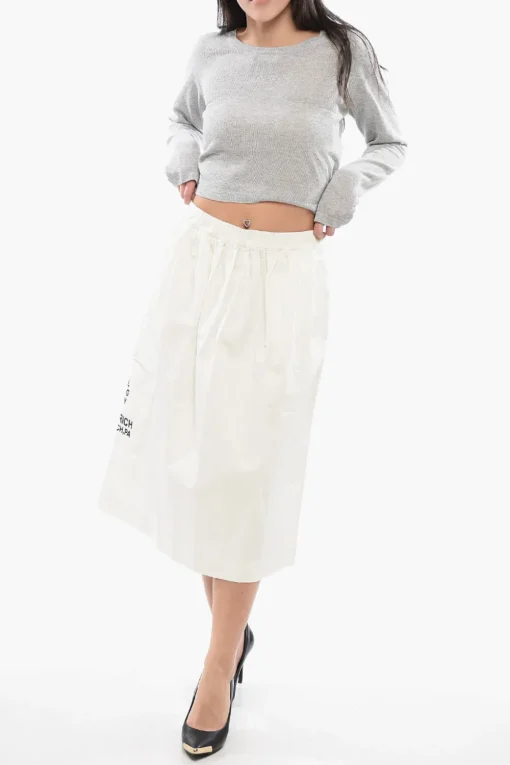 PENN-RICH Gonna Midi in Misto Cotone con Tasche Utility>Woolrich Best