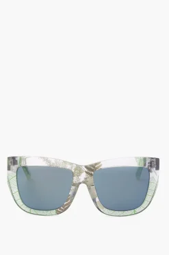 PHILLIP LIM Occhiali da Sole Wayfarer con Motivo Vegetale>Linda Farrow Clearance