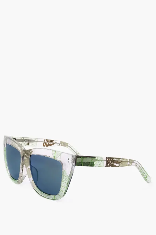 PHILLIP LIM Occhiali da Sole Wayfarer con Motivo Vegetale>Linda Farrow Clearance