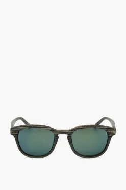 New PHILLIP LIM Occhiali da Sole Wayfarer con Montatura Effetto Legno Uomo Occhiali Da Sole