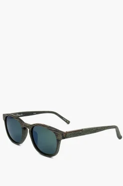 New PHILLIP LIM Occhiali da Sole Wayfarer con Montatura Effetto Legno Uomo Occhiali Da Sole