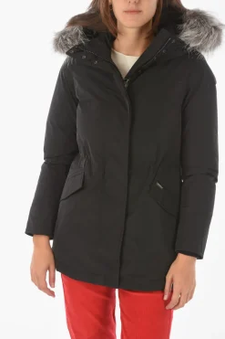 Clearance Piumino CITY ARCTIC a Tinta Unita con Pelliccia Donna Giubbotti