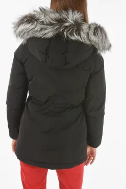 Clearance Piumino CITY ARCTIC a Tinta Unita con Pelliccia Donna Giubbotti