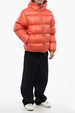 Piumino Con Cappuccio Trapuntato In Rip-Stop></noscript>Jil Sander Sale