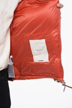 Piumino Con Cappuccio Trapuntato In Rip-Stop></noscript>Jil Sander Sale