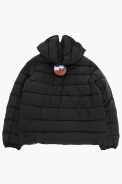 Piumino in Nylon con Pom Pom sul Cappuccio></noscript>Ai-Riders Discount
