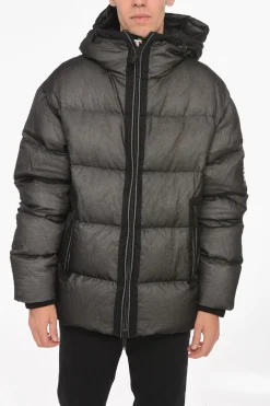 Online Piumino in Nylon con Toppa Logo Uomo Giubbotti