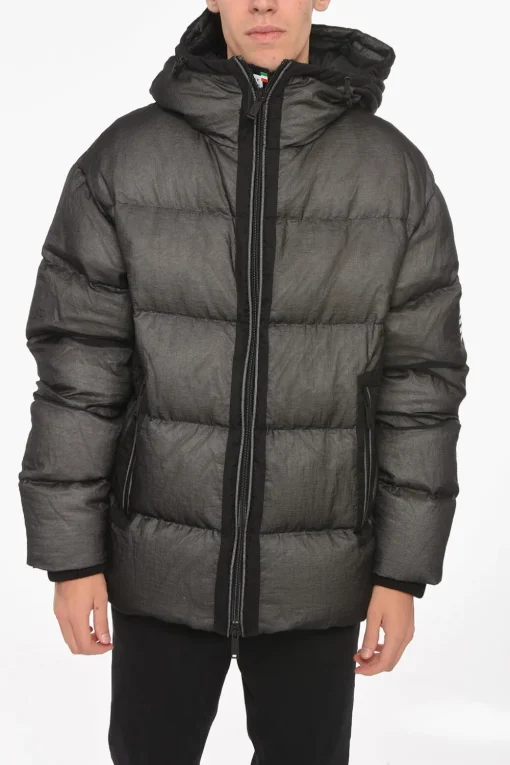 Online Piumino in Nylon con Toppa Logo Uomo Giubbotti