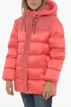 Fashion Piumino in Nylon SHASTA Con Dettagli in Pelliccia Donna Giubbotti