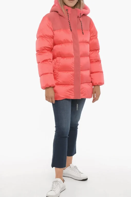 Fashion Piumino in Nylon SHASTA Con Dettagli in Pelliccia Donna Giubbotti